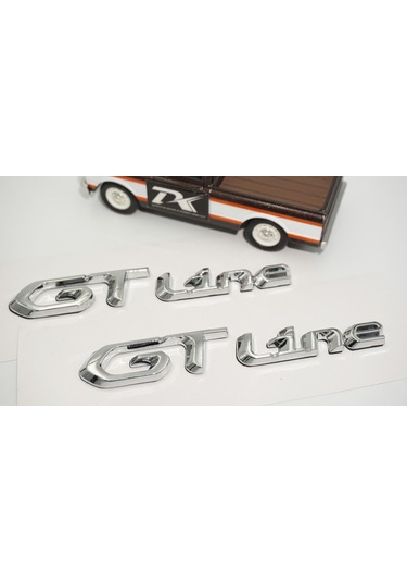 Dk Tuning Gt Line Çamurluk Yanı Krom Metal Yazı Logo Amblem Seti Peugeot İle Uyumlu Bagaj Arma