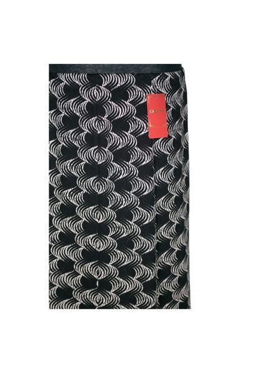 Hesna Kadın Betül 8 Parça Lastikli Astarsız Siyah Etek Desen 28 Siyah