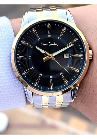 Pierre Cardin Çelik Kordon Takvimli Özel Kadran 3 Atm Suya Dayanıklı Erkek Kol Saati Epc.800211.f105