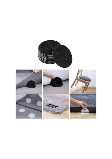 10 ADET Halı Kaydırmaz Yuvarlak Bant Çarşaf,örtü Kaymasını Önleyi