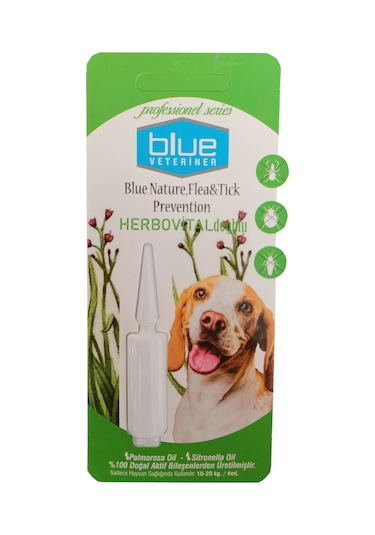 Blue Veteriner Herbiovital Bitkisel Köpek Damlası 4 ML 10 20 KG