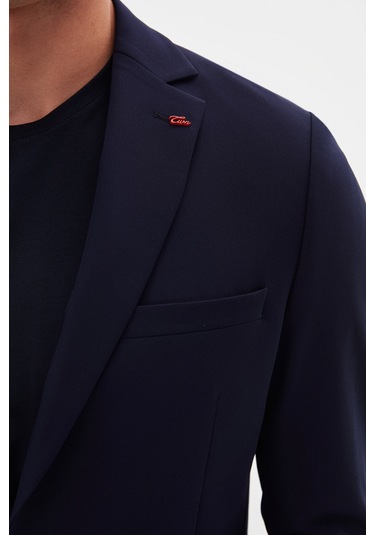 Twn Slim Fit Lacivert Düz Kumaş Ceket 4ec04e301464m Lacivert