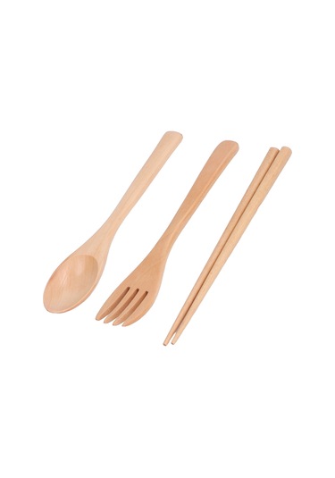 Kangvka Ağaç Kayın Yemeklik Seti 3 Parça - Gezi, Kamp İçin - Sağlıklı, Dayanıklı Ve Kolay Temizlenir Diğer