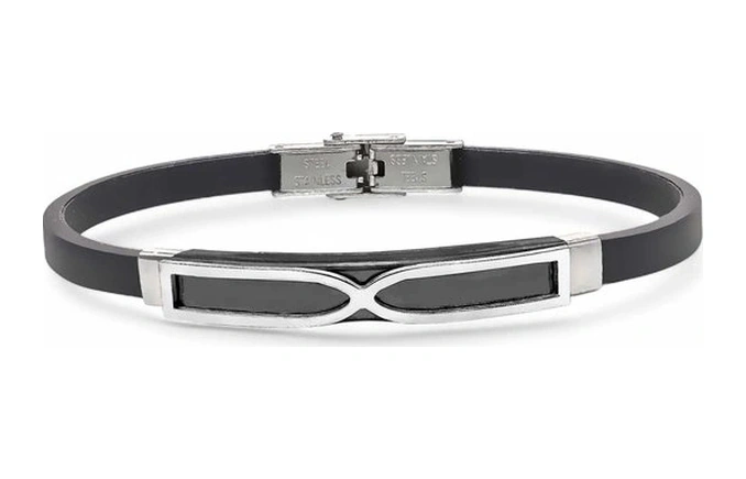 Moncuk Design Sonsuzluk Desenli Çelik Bileklik 3351scb012 Siyah