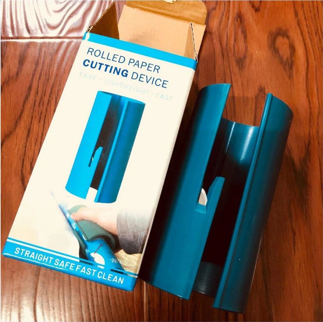 Youtek Güvenli Dudaklı Paket Kağıdı Kesici - Esnek Menteşeli, Doğru Çizgi Kesimi, Zaman Tasarrufu Sağlar Abs Malzeme, Yeşil 1 Adet