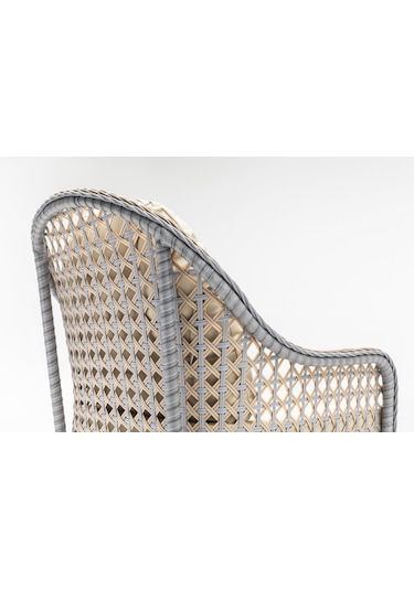 Zen Çay Seti Bahçe ve Balkon Mobilyası Takımı (1+1+Sehpa) Krem