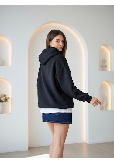 Divinus Kapşonlu Sweat Shırt Siyah
