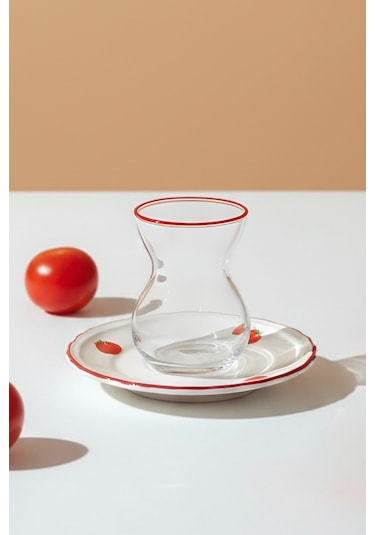 Rakle x Bengi Kurtcebe Pomodoro Stoneware 8 Parça Çay Seti 140 cc
