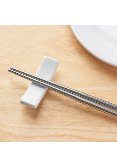 Metal Chopstick 5'li Paslanmaz Çelik Çin Çubuğu Siyah