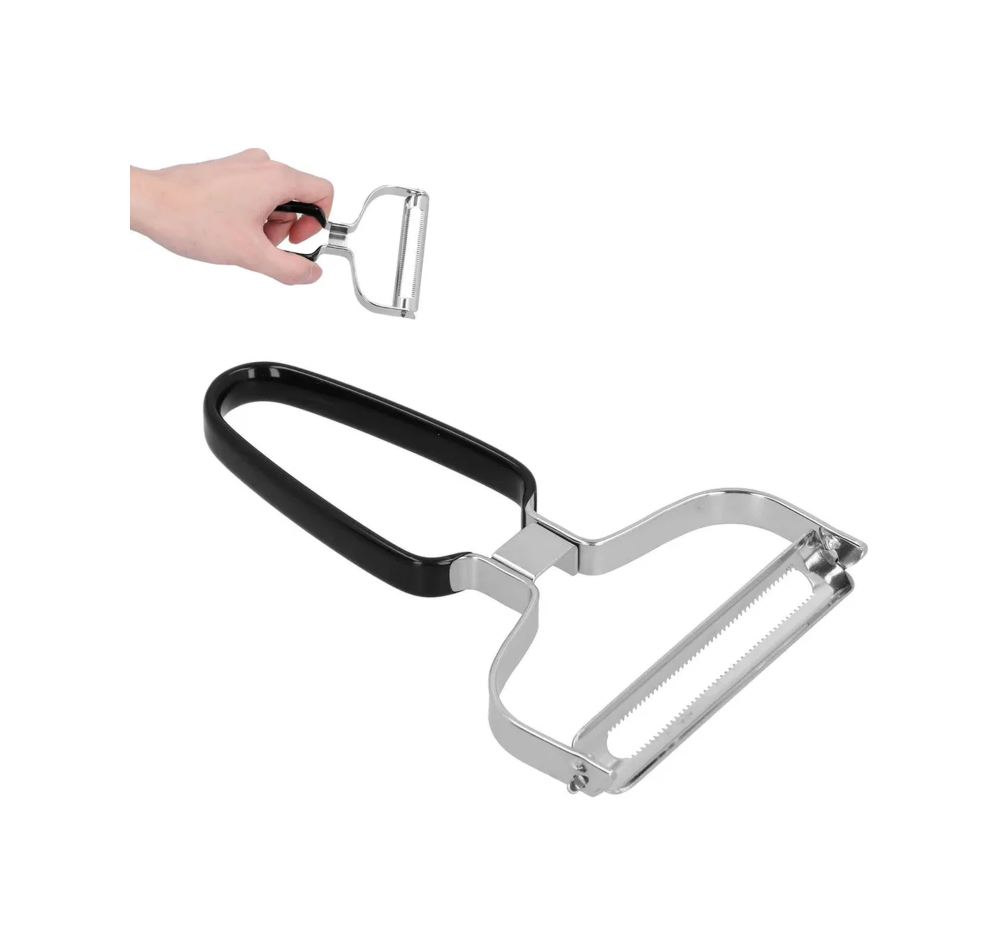 Qingmipy Stainless Çelik Somon Peeler Sebze Meyve Soyucu, Kuru Tutuşlu Plastik Saplı, Patates Salatalık İçin Kaliteli Tarım Aleti Siyah