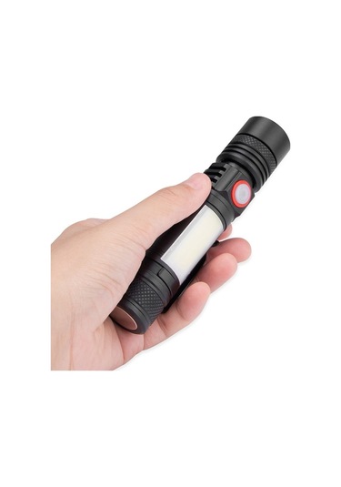 Soulader Su Geçirmez Ve Manyetik Özellikli Led El Feneri, Zoom Ve Cob Işık Modlu, 18650 Pil İle Çalışan Taşınabilir Klipsli El Işığı, Dayanıklı Ve Pratik T6 Modeli Çok Renkli