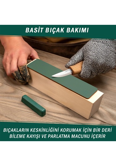 Beavercraft S01 Ahşap Kuksa Kaşık Oyma Bıçağı Seti 4 Parça