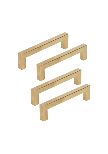 4 Adet. Altın Paslanmaz Çelik Mutfak Dolabı Kapı Kolu, Dolap Yedek Kulpları, 12x12x193mm..debuns