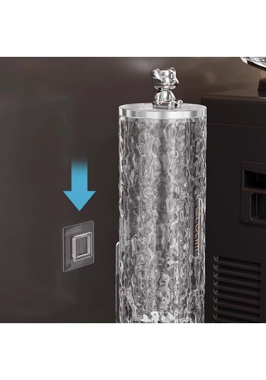 Ayt Sunup Sn-27110 Kendinden Yapışkanlı Plastik Karton Bardak Dispenseri Su Sebili Kahve Makinası Yanı Bardaklık Gri