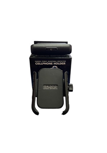 Motosiklet Telefon Tutucu Gidon Ve Ayna Bağlantılı Siyah