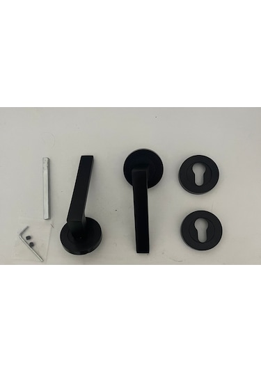 Siyah Lama Yale Kapı Kolu Ön - Arka Takım