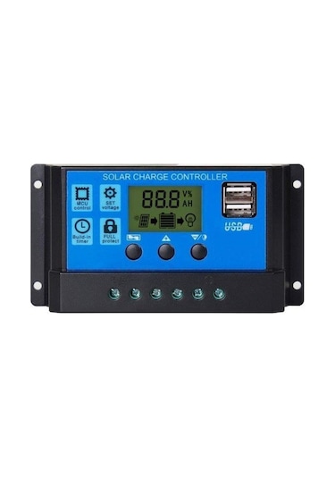 Solar Akü Şarj Kontrol Cihazı 30a Güneş Enerjisi Usb Çıkışlı