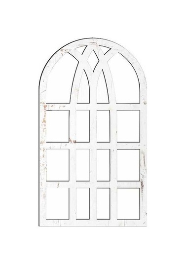 Pazly Suntek Monte Kemerli Duvara Dekoratif Camı Bölmesi Beyaz Ayna Akrilik Bp Beyaz