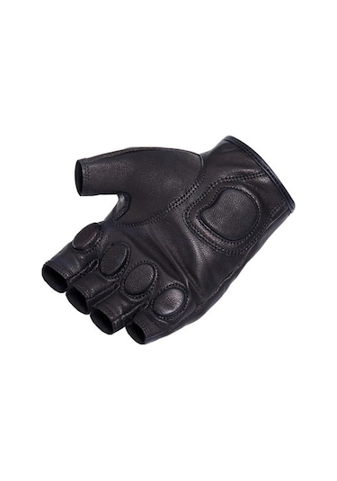 Motosiklet Yarım Parmak Eldiven %100 Deri Karbon Tarak Koruma