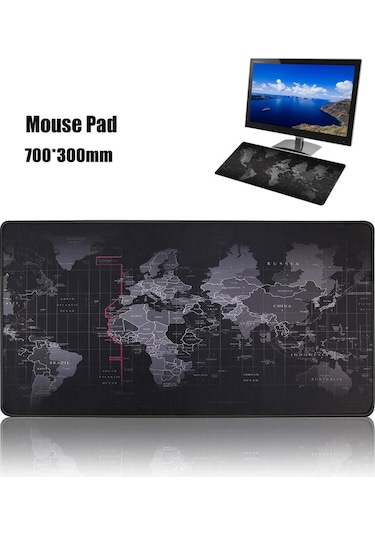 70 30cm Mouse Pad Masa Mat Pc Dizüstü İçin Ekstra Büyük Yumuşak,siyah