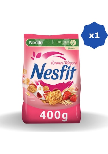 Nesfit Kırmızı Meyveli Mısır Gevreği 400 Gr. - 1 Adet