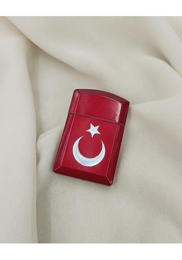 Çakmak Metal Gazlı Doldurulabilir Ay Yıldız Çakmak