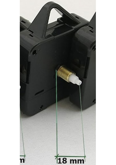 Akar Sessiz Saat Motoru 18 Mm Ve Mekanizması Set Siyah