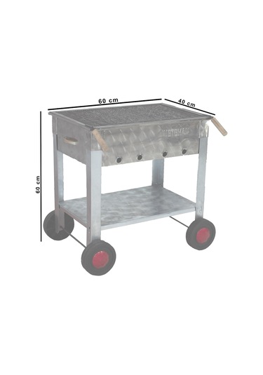 Metehan MTH-126 Maltız Izgaralı - Dört Tekerlekli Mangal