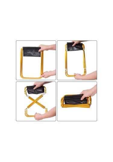 Açık Mekan Taşınabilir Kamp Katlanır Sandalye 7075 Alüminyum Alaşım Balıkçı Barbekü Dışkısı, Boyut: 24.5x22.5x27cm Gümüş Gri , Boyut:kamp Katlanır Sandalye Gümüş Gri Mavi