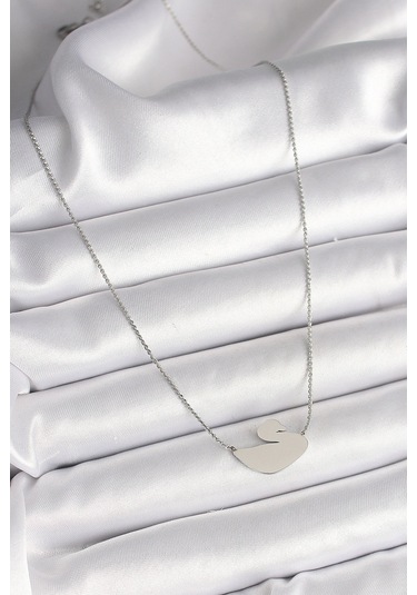 316l Çelik Gümüş Renk Zincir Kuğu Model Kadın Kolye Eb-bko9872 Çok Renkli