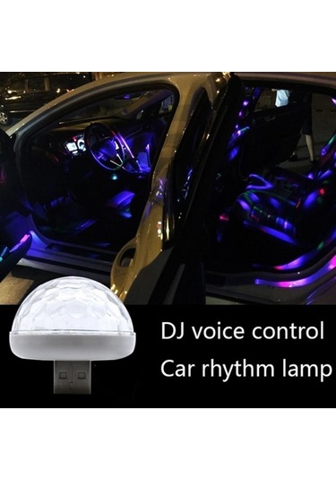 İç Mini Usb Gece Arabası Oto Dj Sahne Işığı Lambası Led Aydınlatma Atmosferi