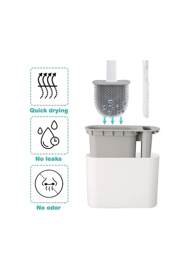 Liangmei Ölü Köşe Olmadan Silikon Yumuşak Saç Tuvalet Temizleme Ahşap