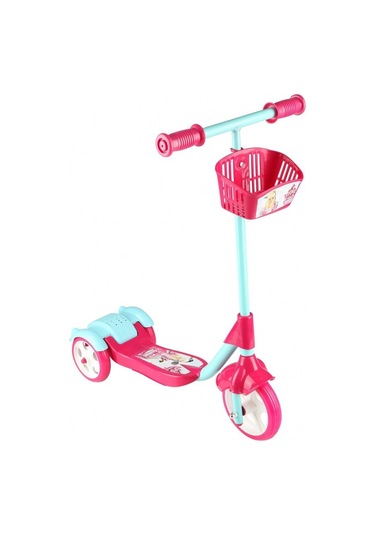 Scooter - Oyuncak Sepetli Frenli 3 Tekerlekli - Pembe