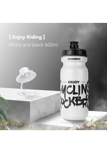 Açık Spor Plastik Taşınabilir Büyük Kapasiteli İçme Suyu Şişesi Gri