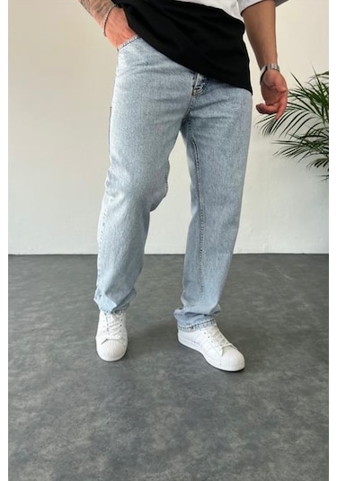 Vikingsjeans Baggy Rahat Kalıp Buz Mavisi Kot Pantolon Açık Mavi
