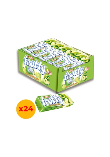 Tayaş Frutty Midi Elmalı Yumuşak Şeker 20 Gr X 24 Adet Kutulu