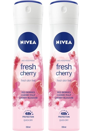 Nivea Fresh Cherry Kadın Sprey Deodorant 2 x 150 ML