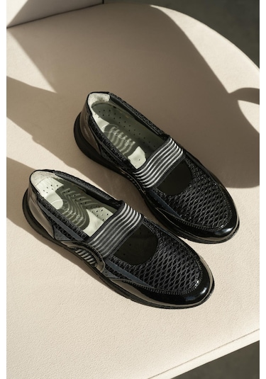 Büyük Numara Bayan Günlük Spor Babet Ayakkabı Siyah