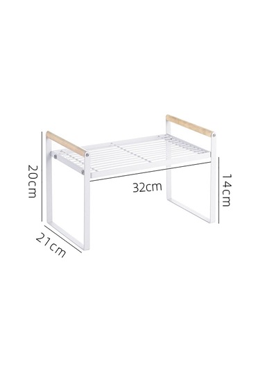 Homyl Sayaç Rafları Masaüstü Organizatör Banyo Anti Beyaz S