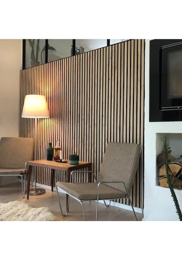 Akupanel Mod14 60x245 Cm Ceviz Rengi Akustik Ahşap Duvar Paneli Ceviz