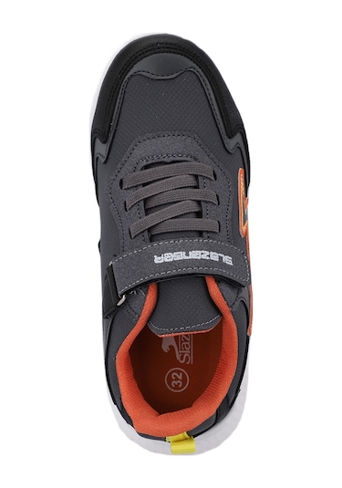 Slazenger KAOR KTN Çocuk Cırt Cırtlı Koyu Gri Günlük Spor Ayakkabısı