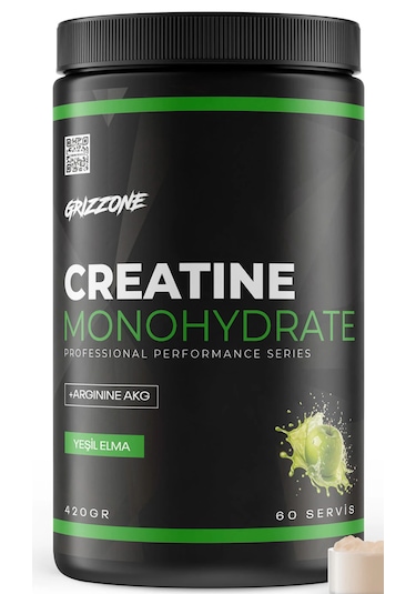 Creatıne Monohydrate Yeşil Elma Aromalı 420 Gr 60 Servis Yeşil Elma