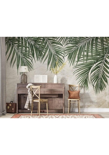 Tropikal Yapraklar Duvar Kağıdı Tasarım Duvar Kağıdı