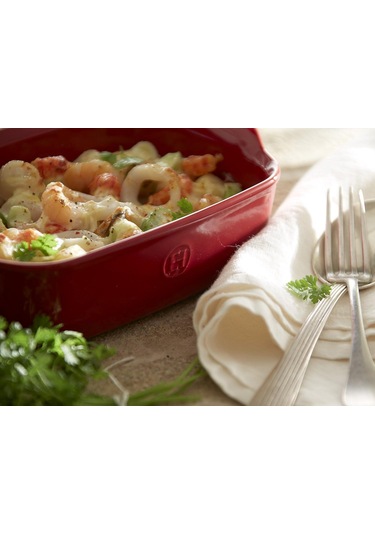 Emile Henry Fırın Kabı Dikdörtgen 22 X 14 Cm Kırmızı Kırmızı