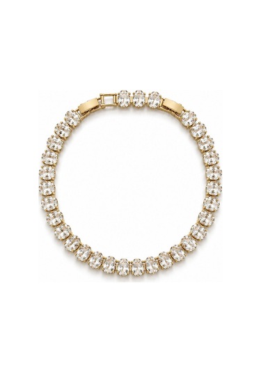 4mm Oval Taş Suyolu Bileklik Kararmaz Özel Seri Bileklik 16+2cm Altın