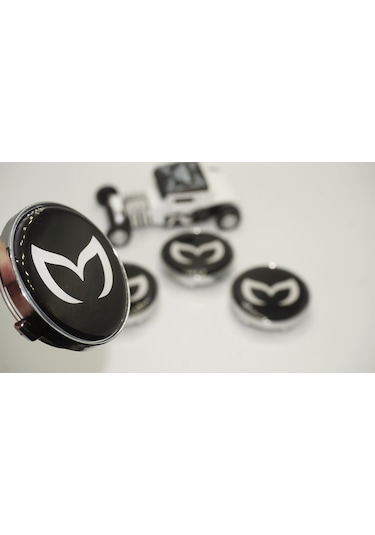 Mazda Batman Logo Jant Göbeği Kapak Seti 60mm