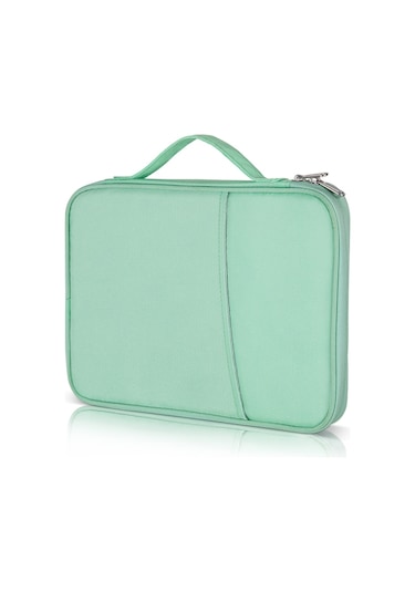 12.9-13 İnç Laptop İçin Taşınabilir Bez Doku Deri Çanta Pembe Siya