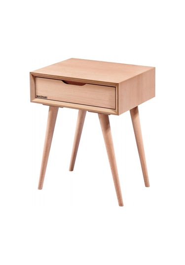 Masifart Placid Retro Tek Çekmeceli Komodin Cilasız Ham Diğer