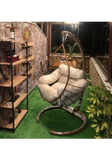 Murtiko Hamak Salıncak Ev Bahçe Ofis Teras Mobilya Damla Lüks Kahverengi