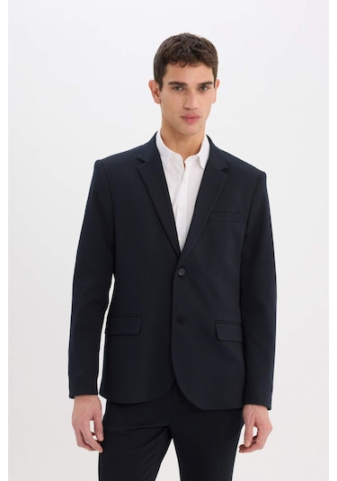 DeFacto Modern Fit Astarlı Düğmeli Blazer Ceket C5990AX25SPNV253 DeFacto Modern Fit Astarlı Düğmeli Blazer Ceket C5990AX25SPNV253